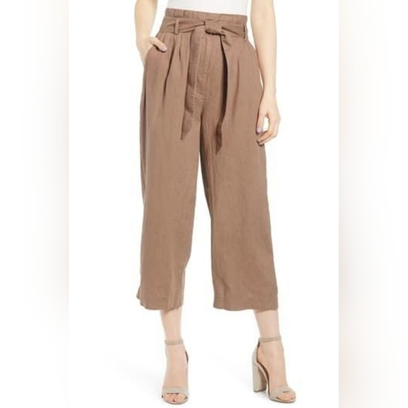 Brown Paper Bag Wide Leg Pants - Picture 2 of 6